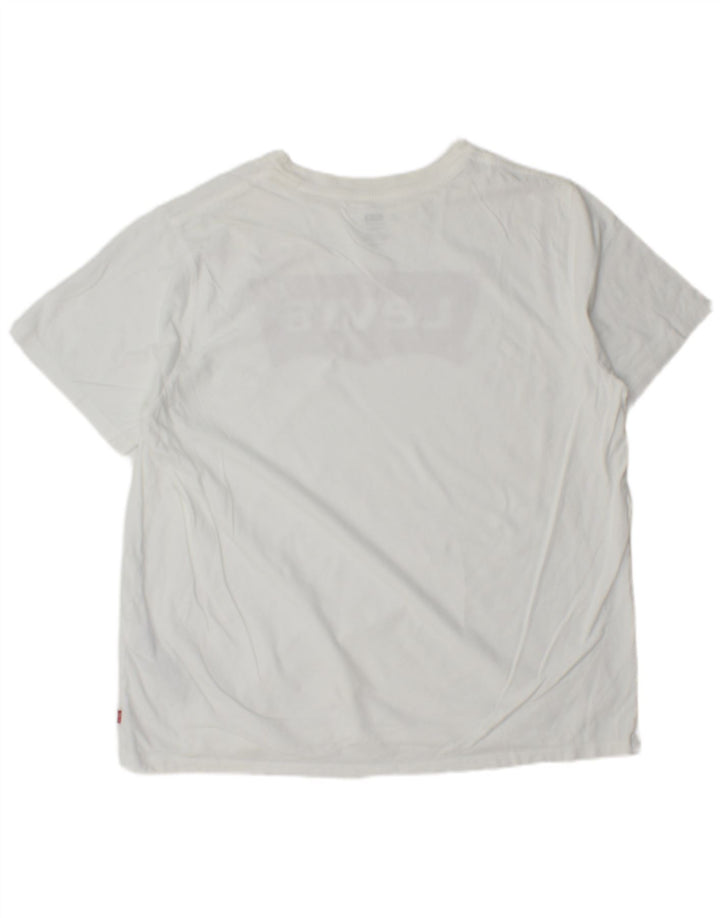 LEVI'S Mens Standard Graphic T-Shirt Top XL White Cotton