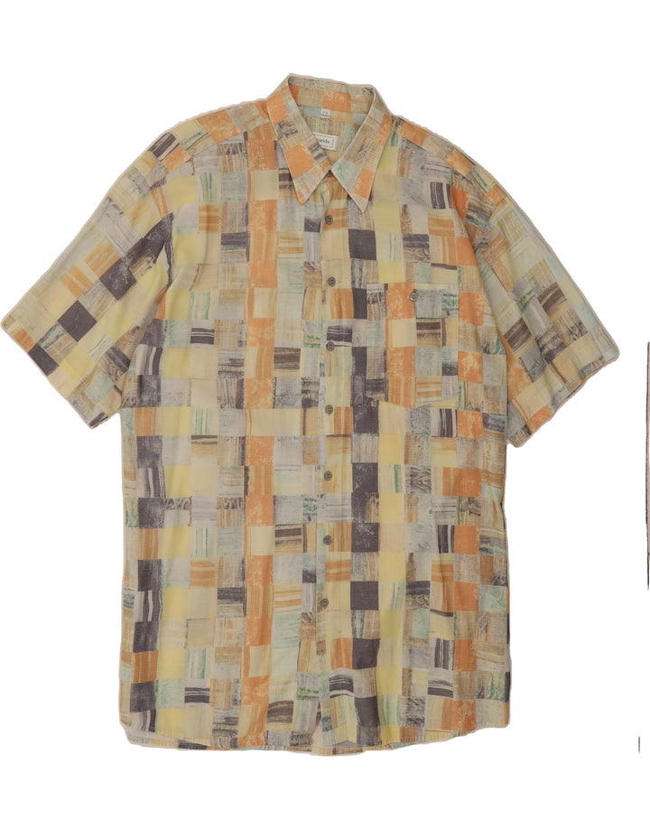 CANDA Mens Shirt Size 41/42 16 1/2 Large Multicoloured Patchwork Vintage Canda and Second-Hand Canda from Messina Hembry 