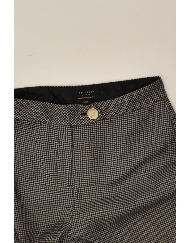 TED BAKER Womens Slim Suit Trousers Size 1 XS W26 L28  Black Houndstooth | Vintage Ted Baker | Thrift | Second-Hand Ted Baker | Used Clothing | Messina Hembry 