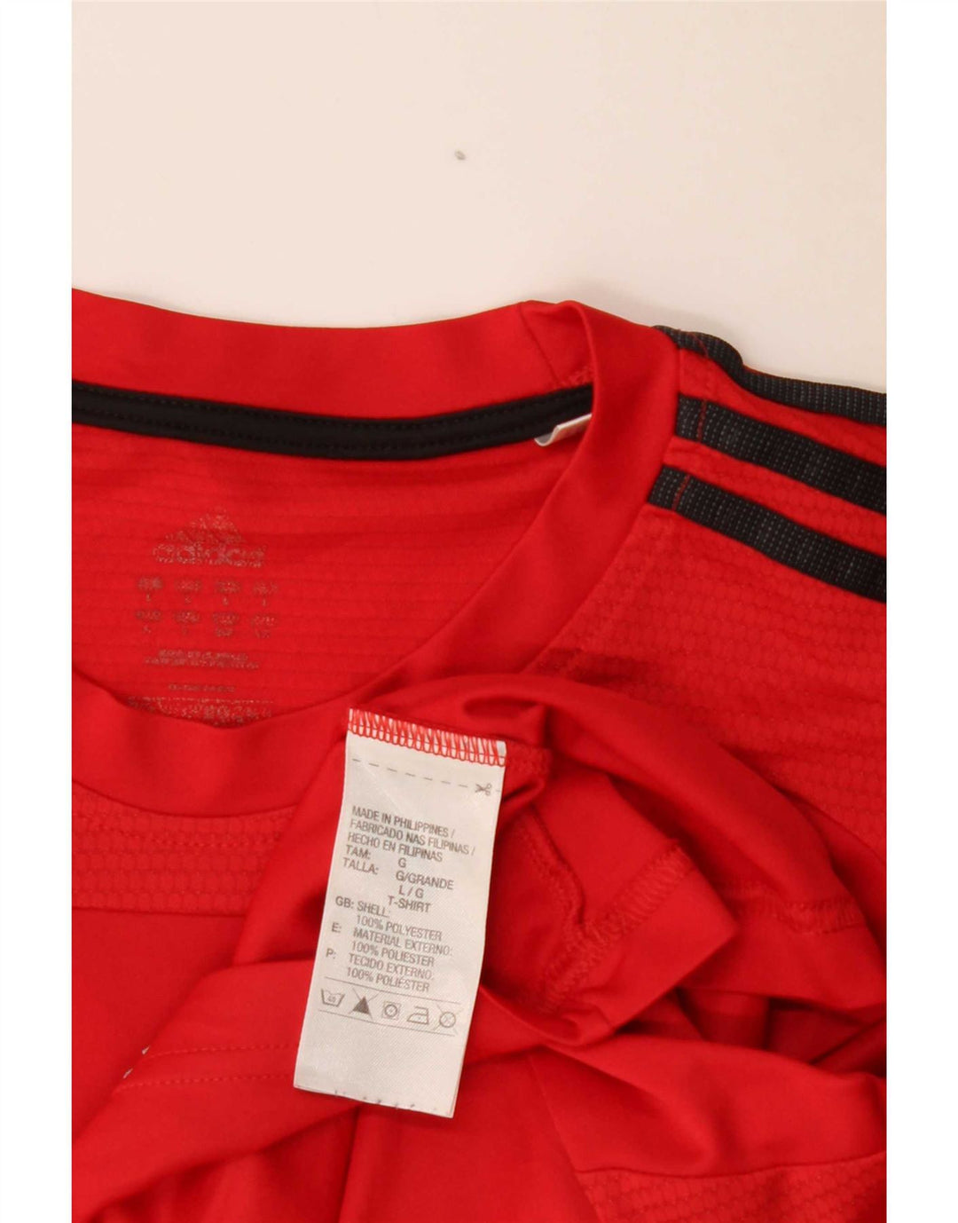 Adidas Mens 3D Arc T-Shirt Top Large Red Polyester