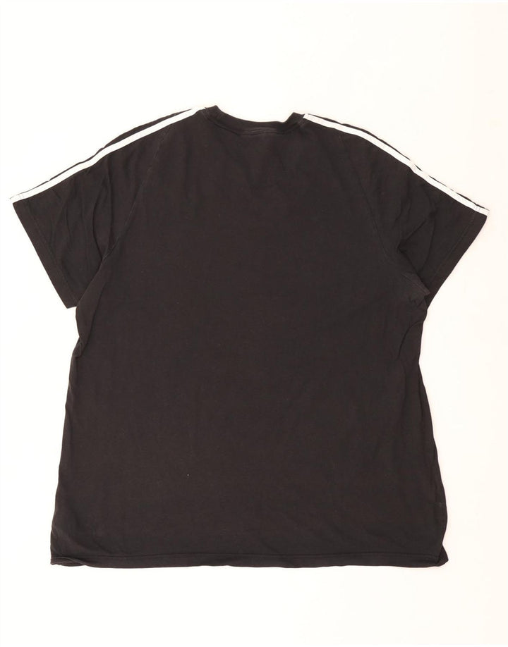 Adidas Mens T-Shirt Top 2XL Black Cotton