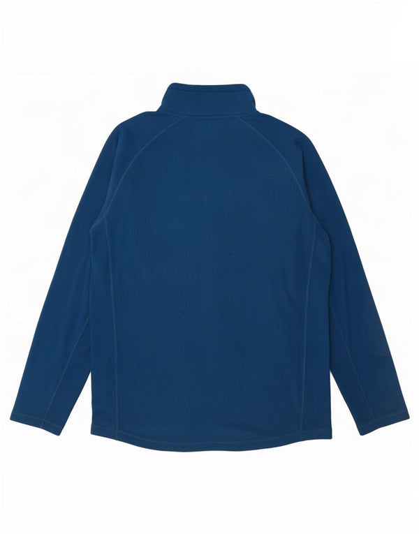 Lowe Alpine Mens Zip Neck Fleece Jumper Large Navy Blue Polyester