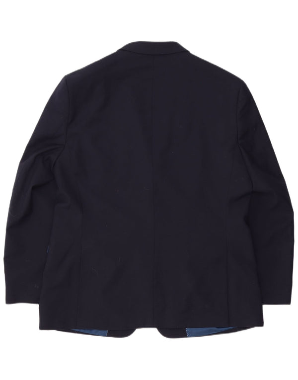 Tommy Hilfiger Mens 2 Button Blazer Jacket UK 44 2XL Navy Blue Wool