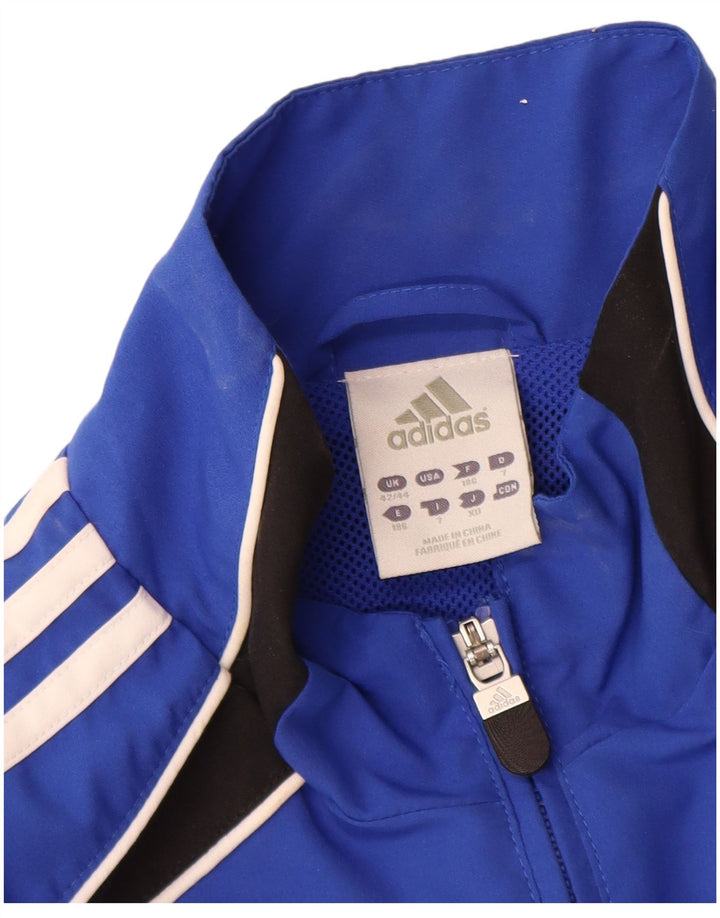 Adidas Mens Rain Jacket UK 42/44 Large Blue Colourblock Polyester