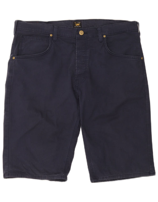 Lee Mens Denim Shorts W36 Large Navy Blue Cotton