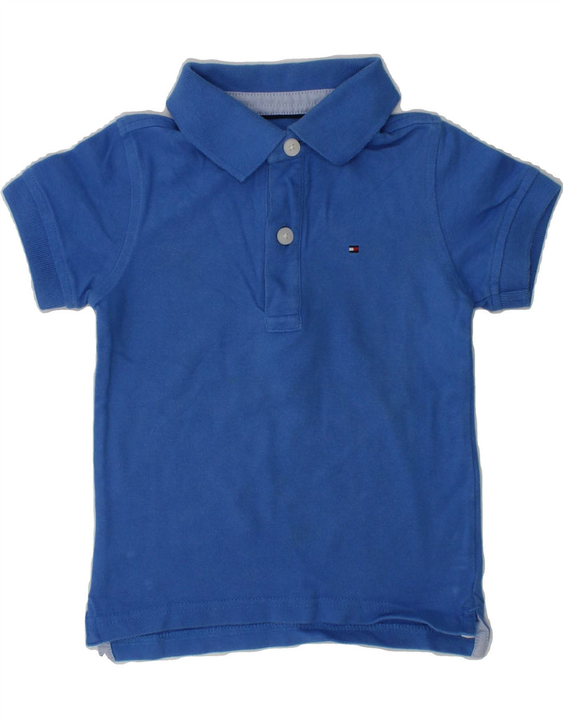 TOMMY HILFIGER Baby Boys Polo Shirt 18-24 Months Blue Cotton | Vintage Tommy Hilfiger | Thrift | Second-Hand Tommy Hilfiger | Used Clothing | Messina Hembry 