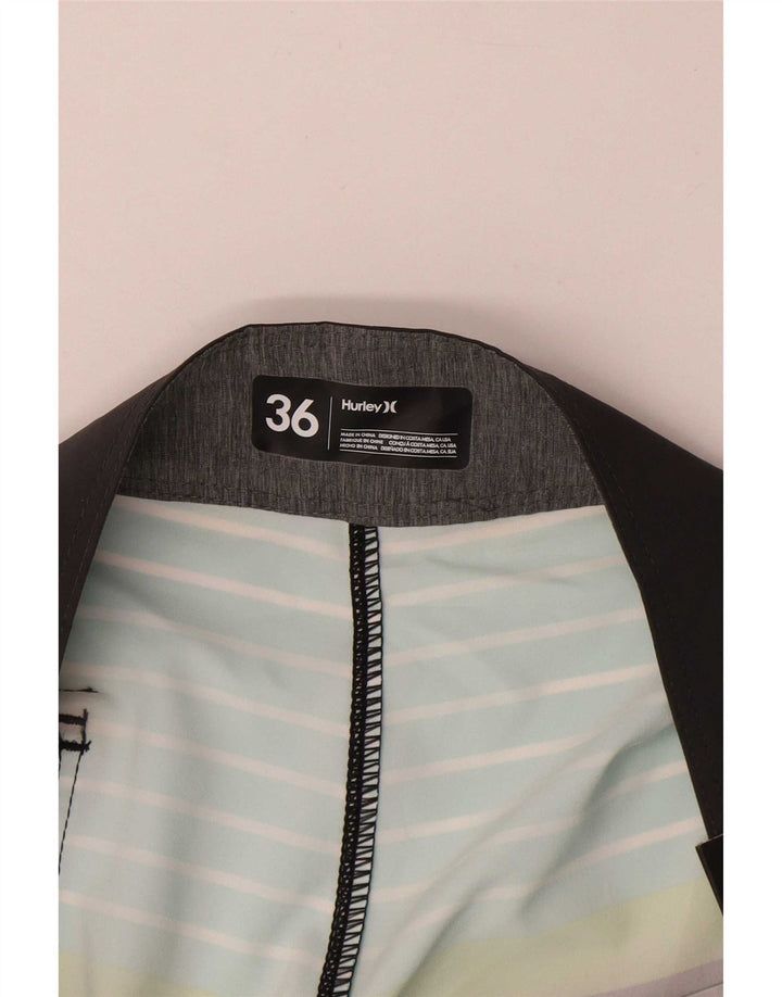 Hurley Mens Phantom Swimming Shorts Large Black Colourblock