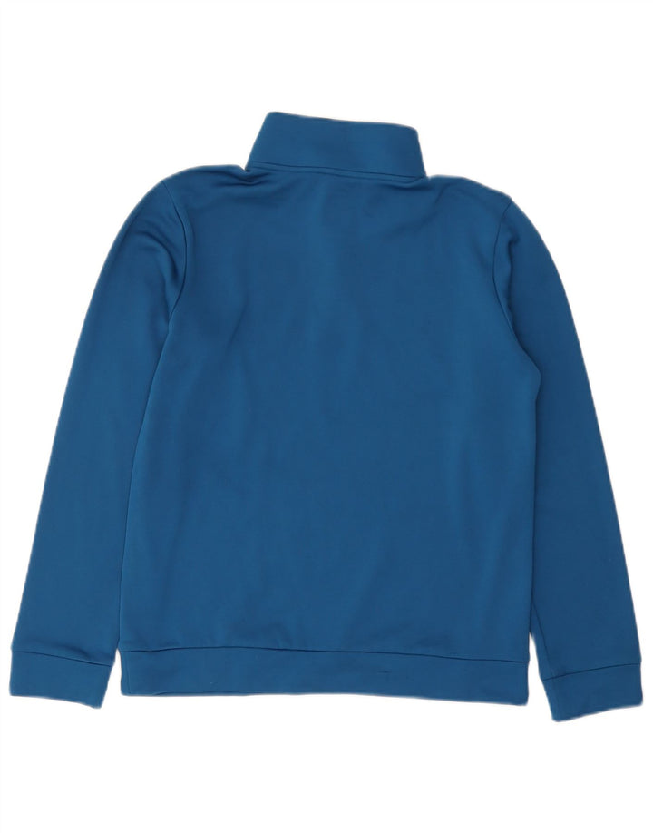 UNDER ARMOUR Boys Zip Neck Sweatshirt Jumper 11-12 Years Large Blue