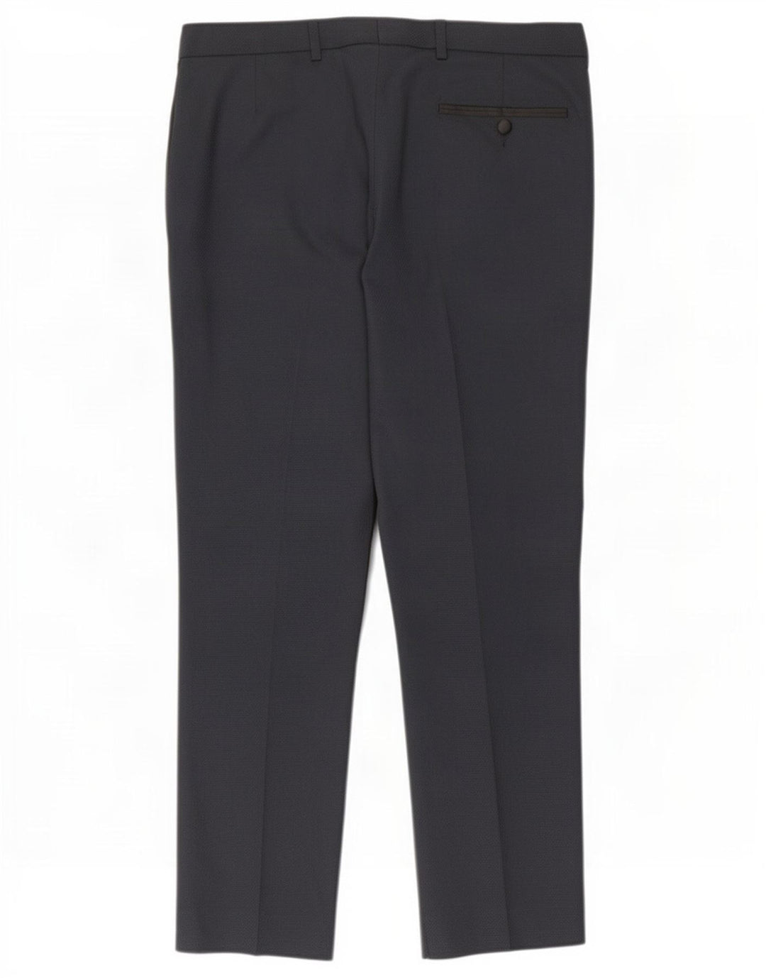 Marks & Spencer Mens Slim Fit Casual Trousers W34 L29 Navy Blue Polyester