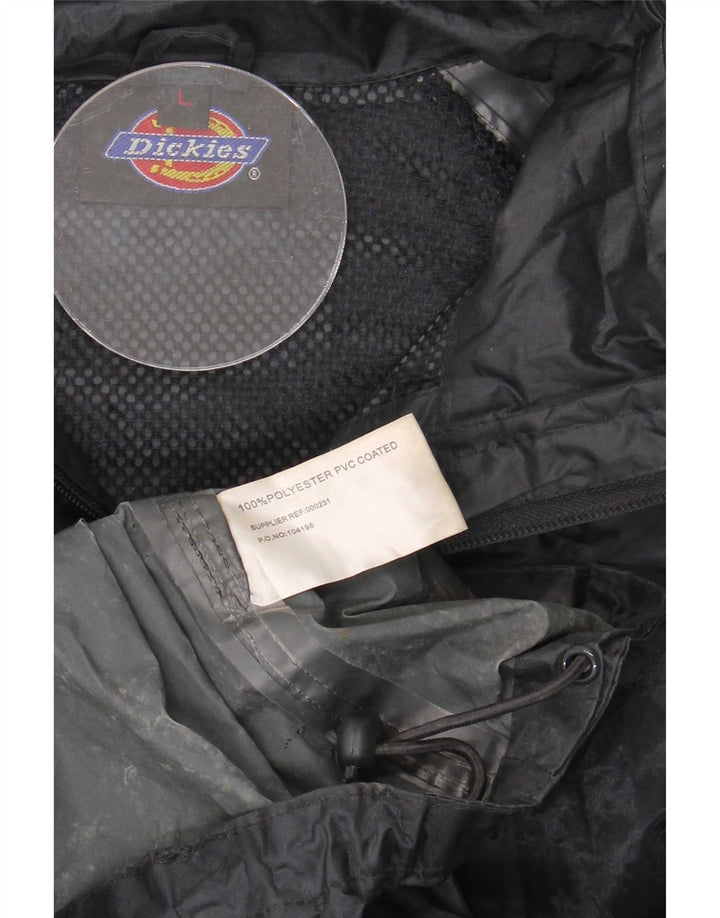Dickies Mens Hooded Rain Jacket UK 40 Large Navy Blue Polyester