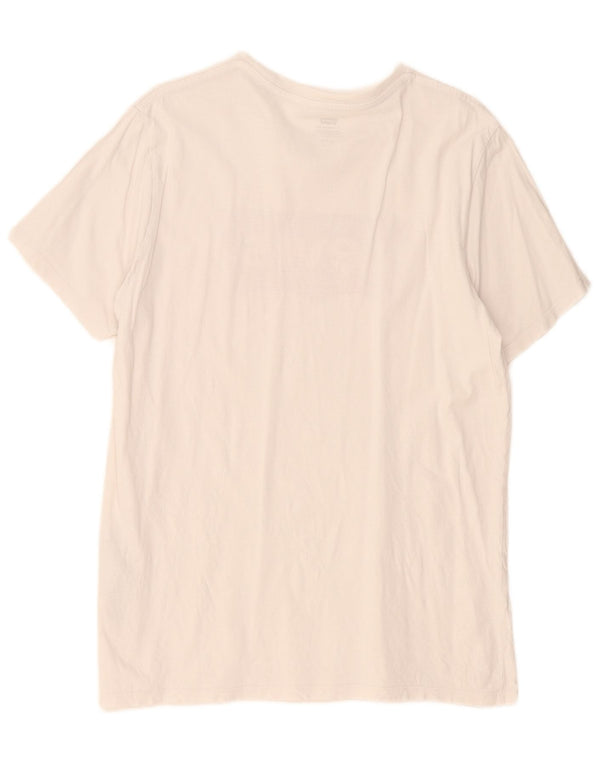 Levi's Womens Graphic T-Shirt Top UK 18 XL White Cotton