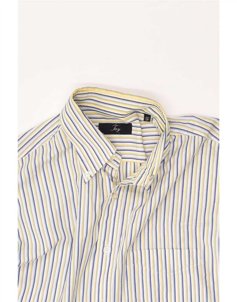 FAY Mens Shirt Size 17 43 XL White Striped Cotton | Vintage Fay | Thrift | Second-Hand Fay | Used Clothing | Messina Hembry 