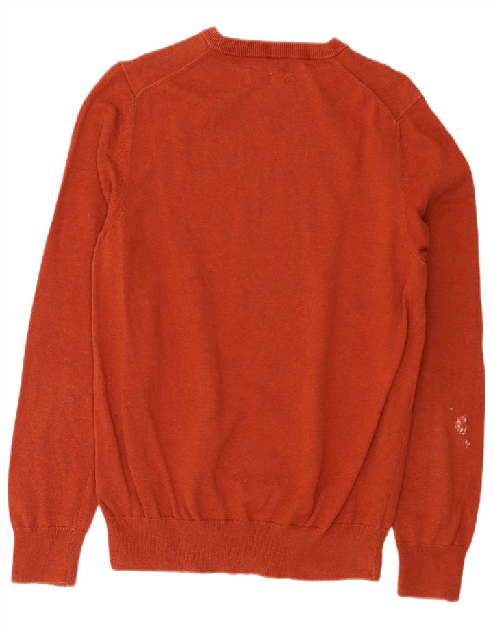 Marks & Spencer Mens Boat Neck Jumper Sweater Medium Brown Cotton