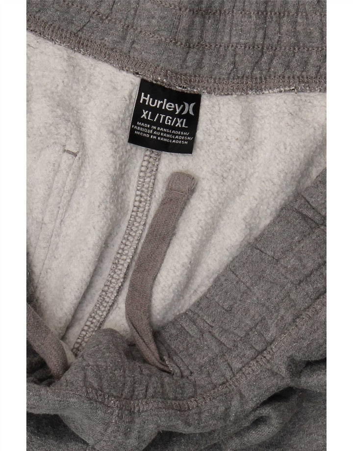 Hurley Mens Graphic Tracksuit Trousers Joggers XL Grey
