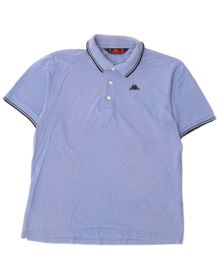 Kappa Mens La Polo Polo Shirt Small Blue Cotton