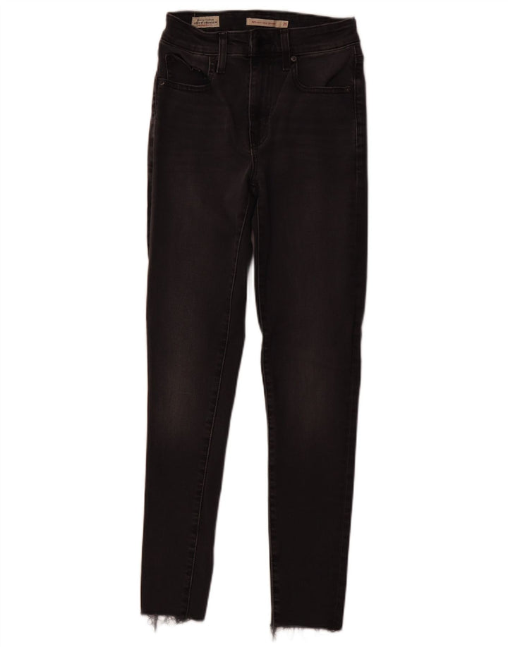 LEVI'S Womens 721 High Rise Skinny Jeans W25 L27 Black