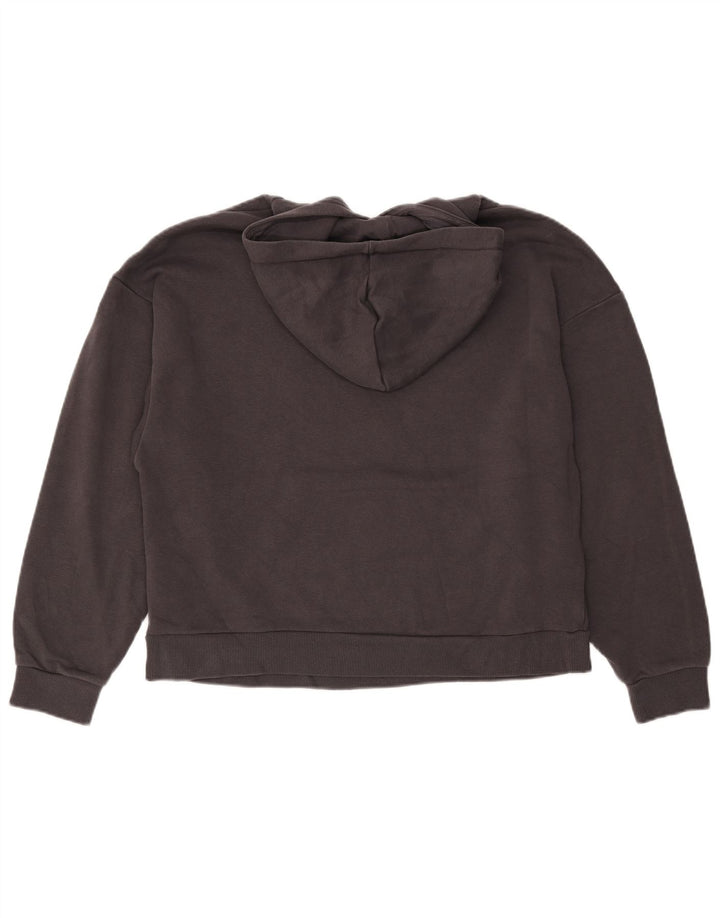 PUMA Womens Oversized Hoodie Jumper UK 16 Large Grey Cotton