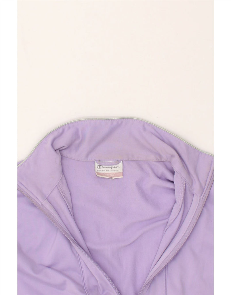 CHAMPION Womens Tracksuit Top Jacket UK 18 XL Purple Polyester | Vintage Champion | Thrift | Second-Hand Champion | Used Clothing | Messina Hembry 