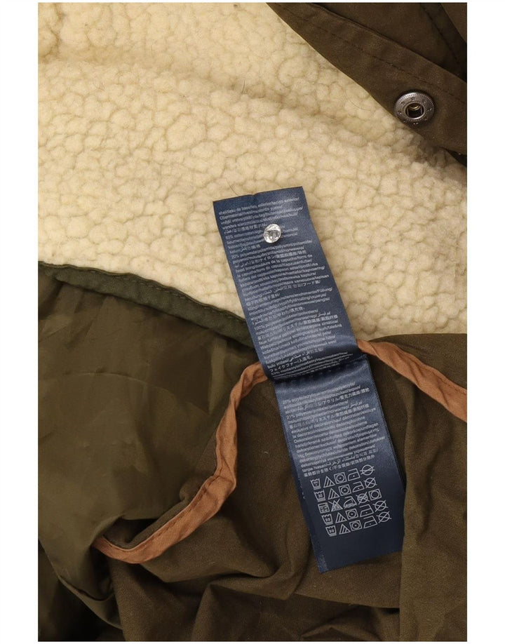 Tommy Hilfiger Mens Hooded Parka Jacket UK 44 2XL Khaki Polyester