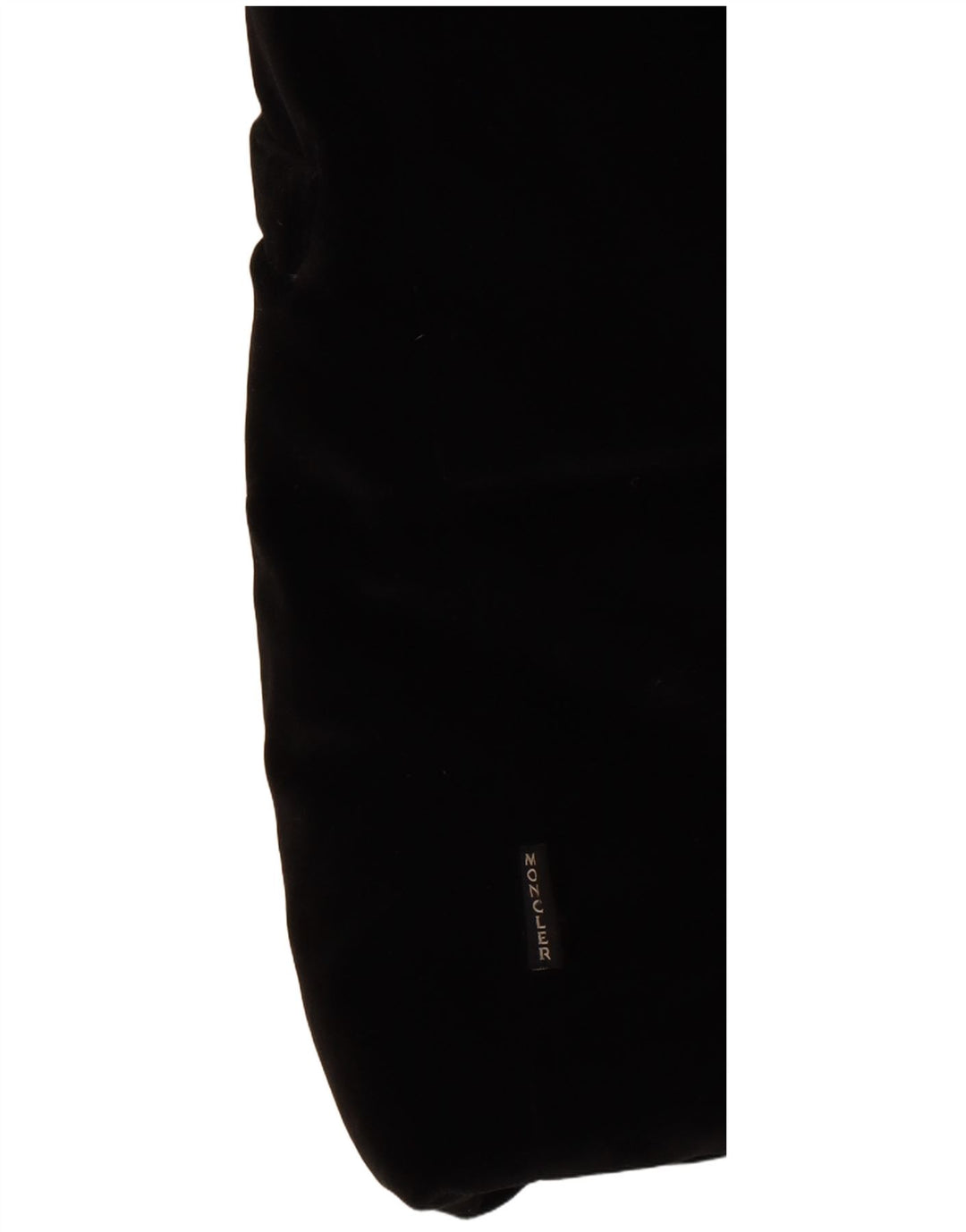 Moncler Womens Oversized Velvet Padded Jacket Size 0 XS Black Cotton