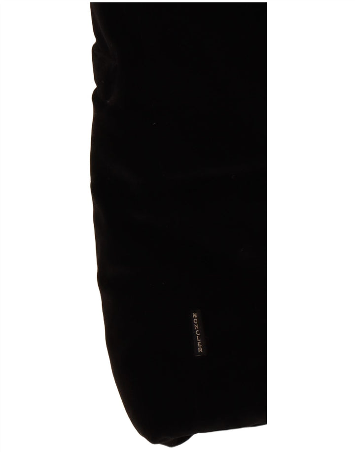 Moncler Womens Oversized Velvet Padded Jacket Size 0 XS Black Cotton