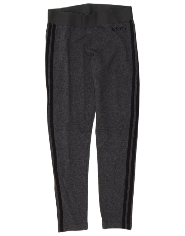 ADIDAS Womens Leggings UK 8/10 Small  Grey Cotton