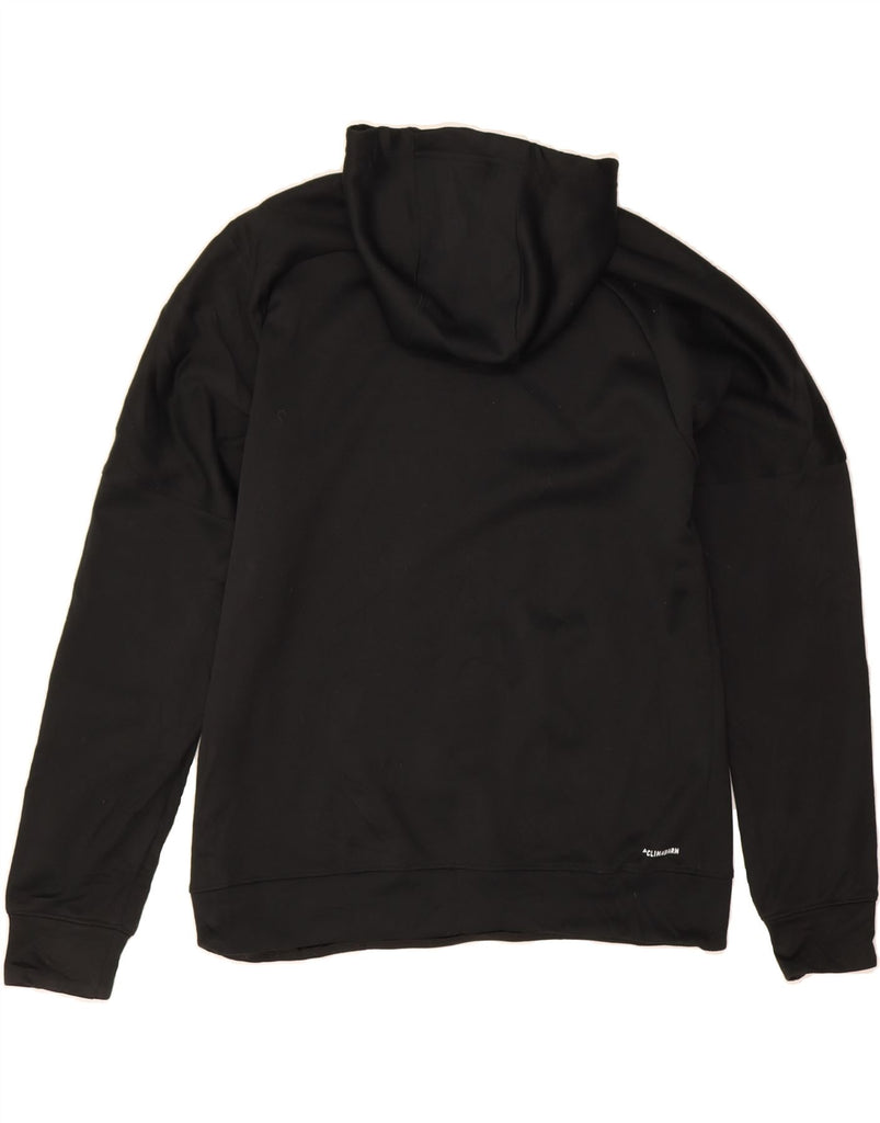 ADIDAS Mens Climalite Graphic Hoodie Jumper Medium Black Polyester Vintage Adidas and Second-Hand Adidas from Messina Hembry 