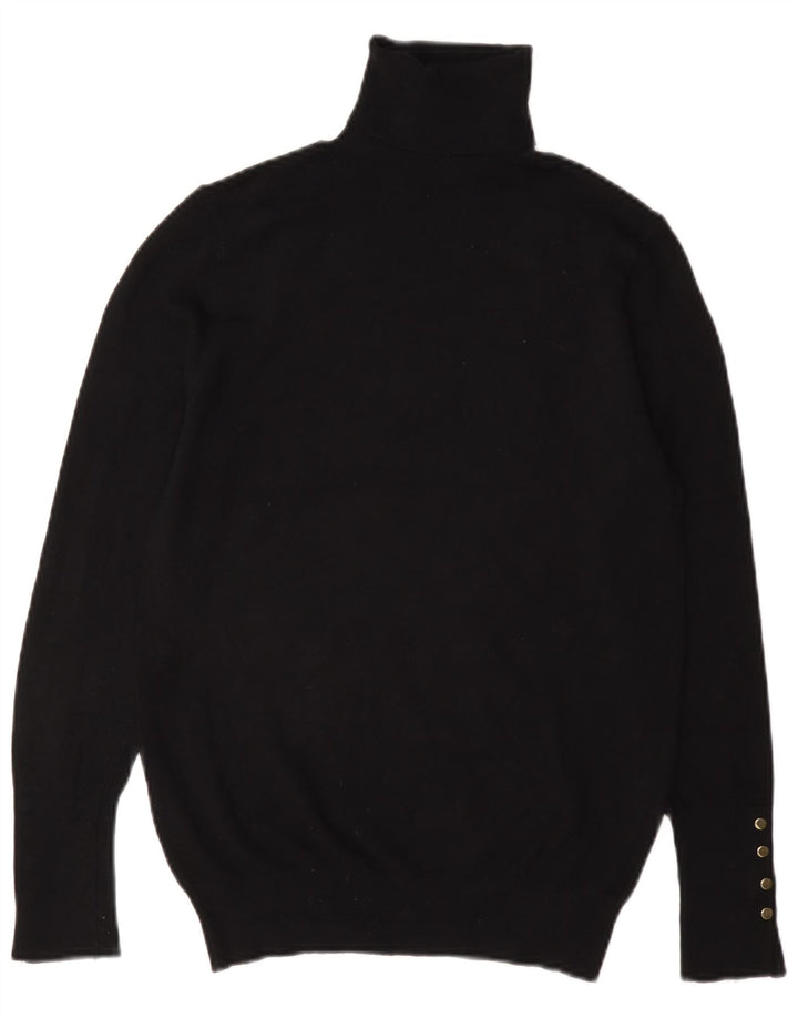 Zara Womens Roll Neck Jumper Sweater UK 12 Medium Black
