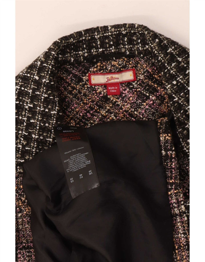 Joe Browns Womens 3 Button Blazer Jacket UK 20 2XL Multicoloured Check