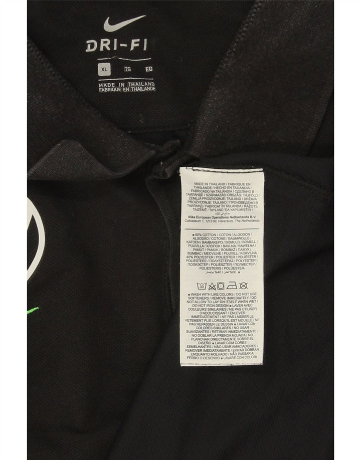 Nike Mens Graphic Polo Shirt XL Black Cotton
