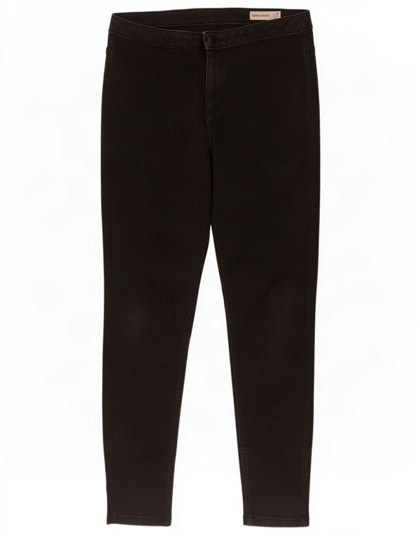 Marks & Spencer Womens Super Skinny Jeans UK 14 Medium W30 L28 Black Cotton