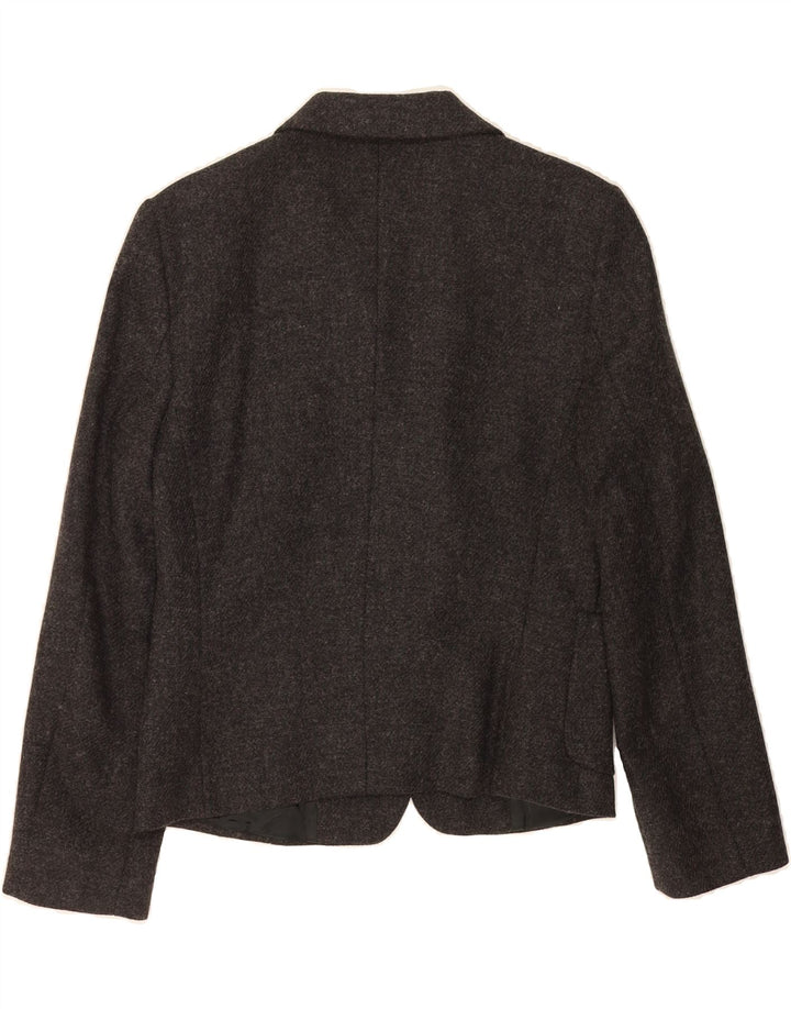 BENETTON Womens 2 Button Blazer Jacket IT 46 Large Grey Wool Vintage Benetton and Second-Hand Benetton from Messina Hembry 