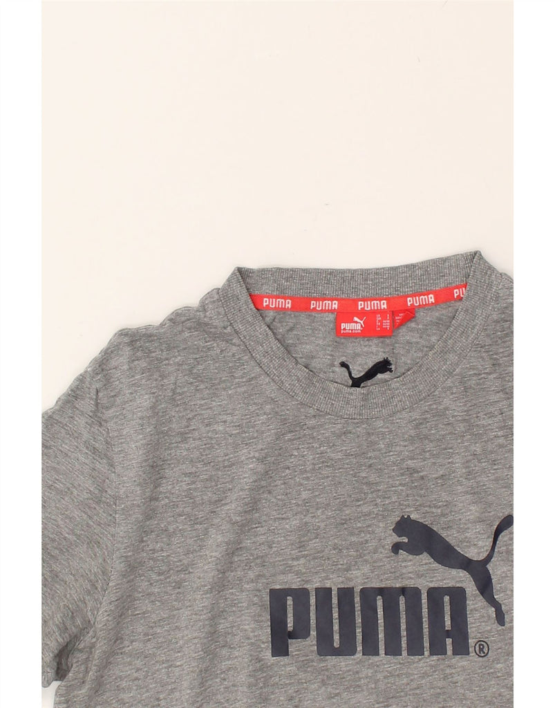 PUMA Mens Graphic T-Shirt Top Small Grey Cotton | Vintage Puma | Thrift | Second-Hand Puma | Used Clothing | Messina Hembry 