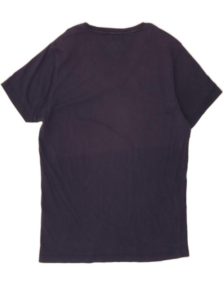 TOMMY HILFIGER Mens T-Shirt Top Medium Navy Blue Cotton Vintage Tommy Hilfiger and Second-Hand Tommy Hilfiger from Messina Hembry 