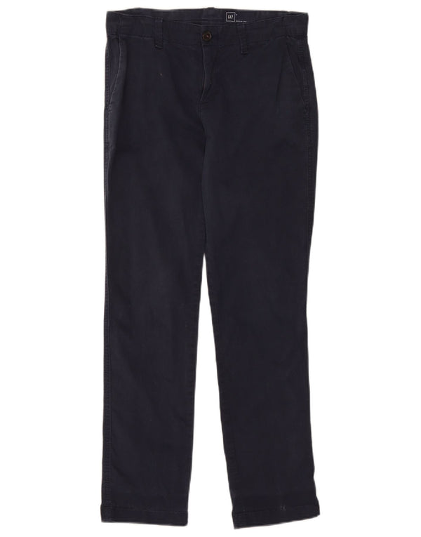Gap Womens Slim Chino Trousers US 0 XS W28 L28 Navy Blue Cotton