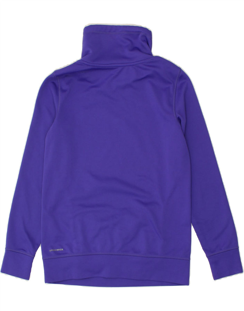 REEBOK Womens Graphic Sweatshirt Jumper UK 8/10 Small Purple Polyester Vintage Reebok and Second-Hand Reebok from Messina Hembry 