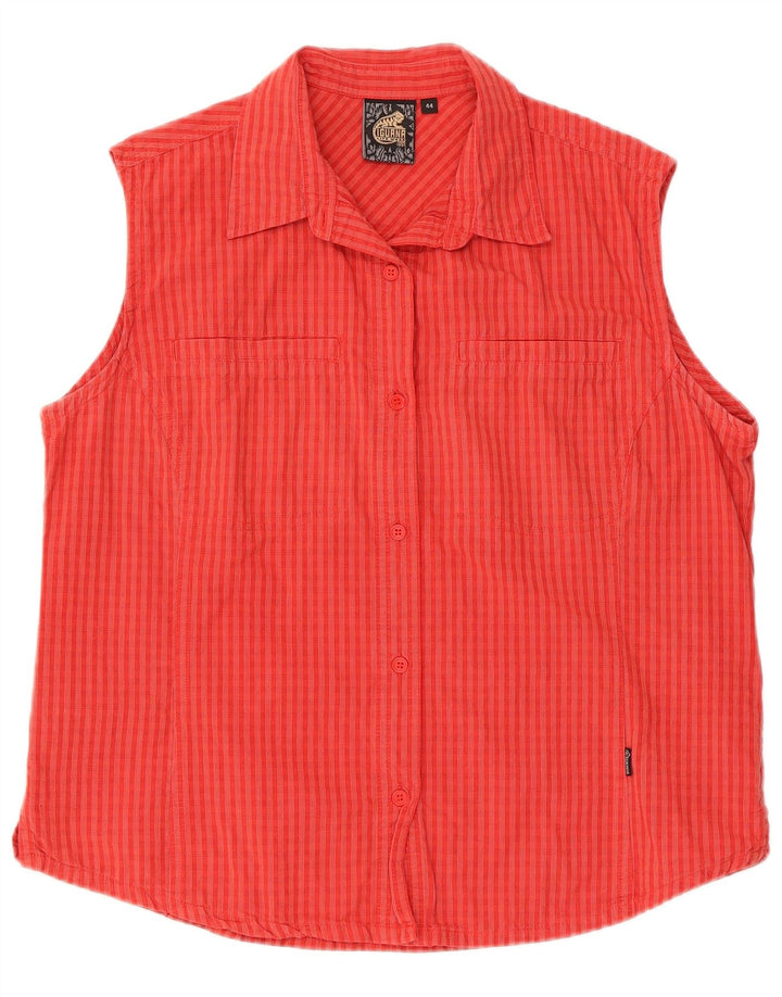 Iguana Womens Sleeveless Shirt IT 44 Medium Red Check Cotton