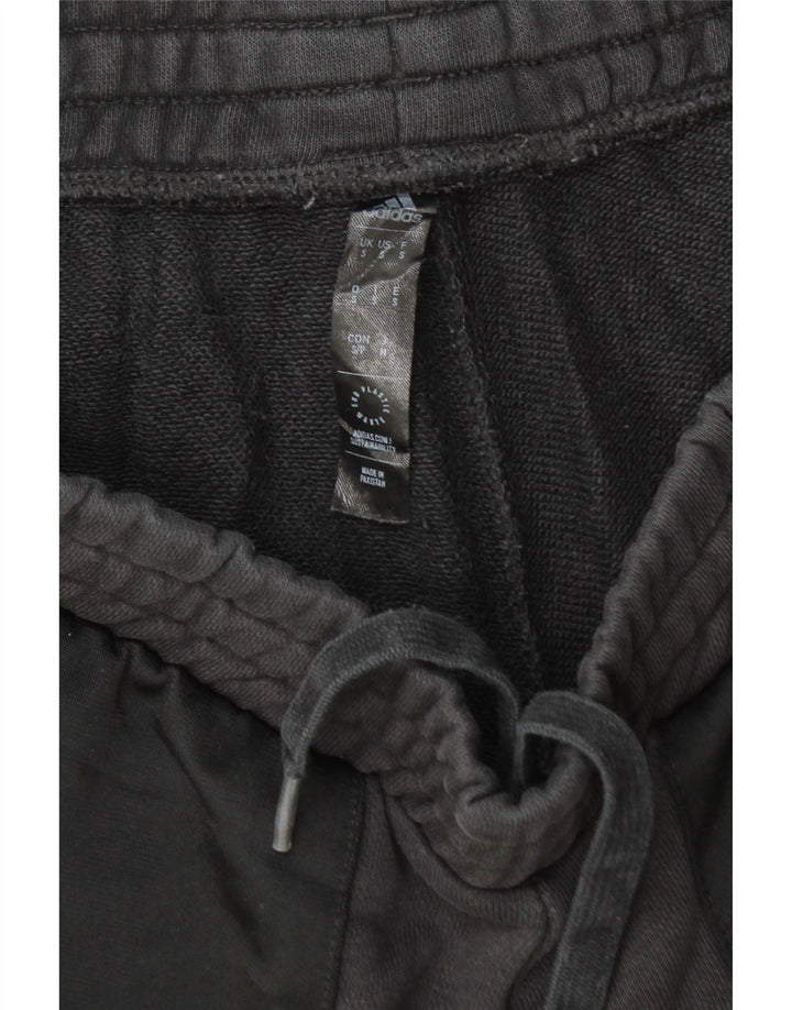 ADIDAS Mens Tracksuit Trousers Joggers Small Black Cotton