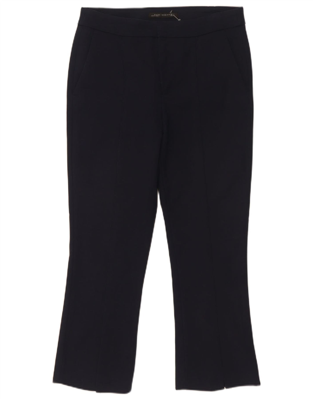 Zara Womens Bootcut Chino Trousers Small W29 L26 Navy Blue