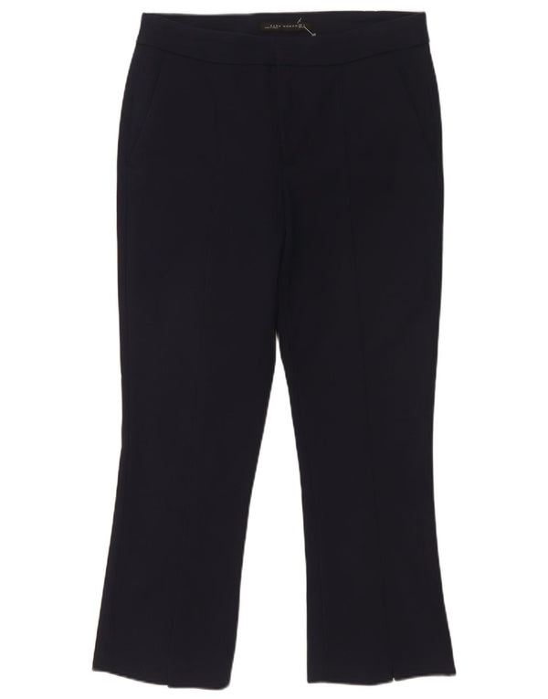Zara Womens Bootcut Chino Trousers Small W29 L26 Navy Blue