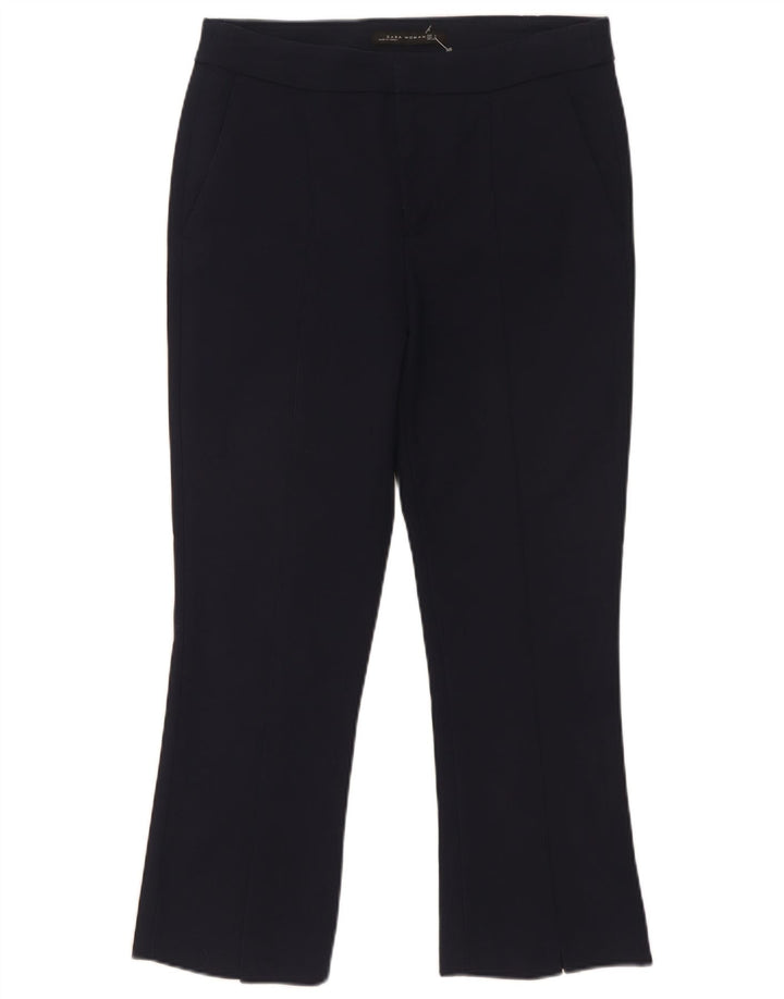Zara Womens Bootcut Chino Trousers Small W29 L26 Navy Blue