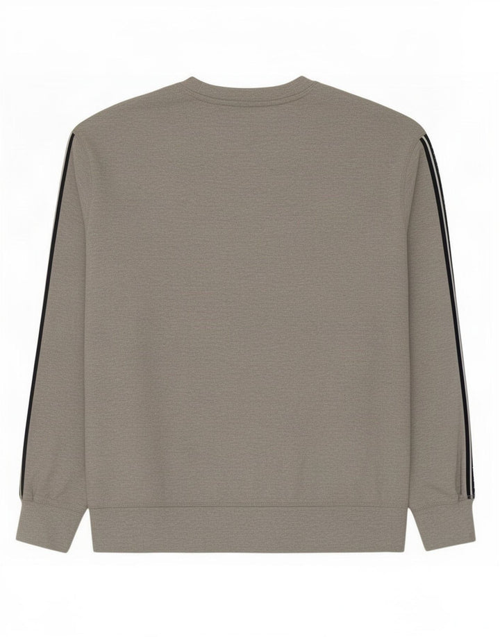 Jack Wills Mens Graphic Sweatshirt Jumper Large Grey Colourblock Cotton