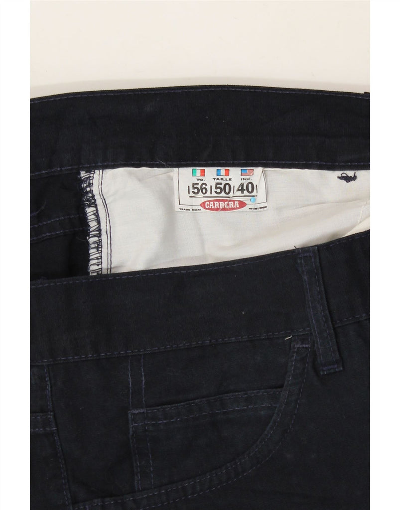 CARRERA Mens Straight Casual Trousers IT 50 Large W40 L29 Navy Blue Cotton Vintage Carrera and Second-Hand Carrera from Messina Hembry 