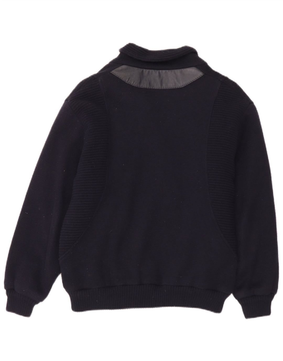 Jockey Mens Knit Bomber Jacket EU 48 Small Navy Blue Polyacrylic