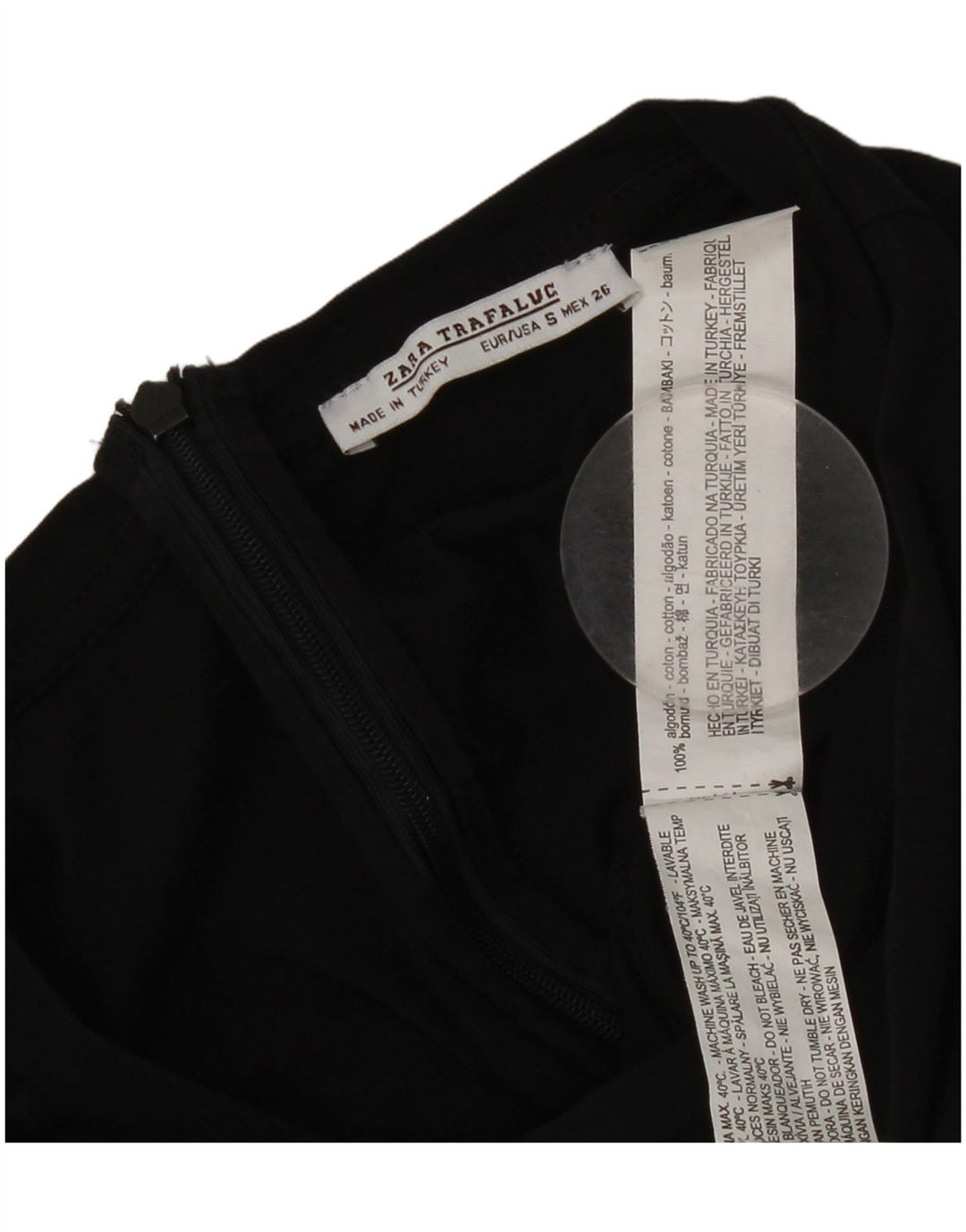 Zara Womens Jumpsuit UK 10 Small  Black Cotton