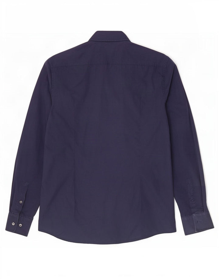 Hugo Boss Mens Slim Fit Shirt Size 40 15 3/4 Medium Navy Blue