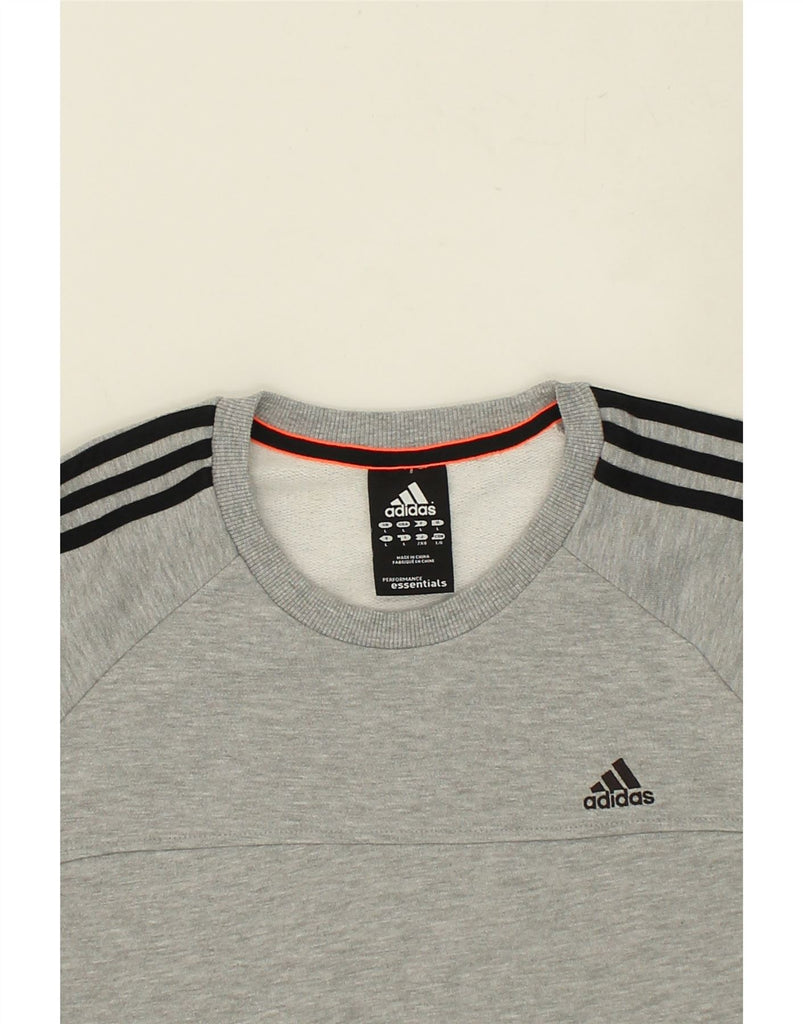 ADIDAS Mens Sweatshirt Jumper Large Grey Cotton | Vintage Adidas | Thrift | Second-Hand Adidas | Used Clothing | Messina Hembry 