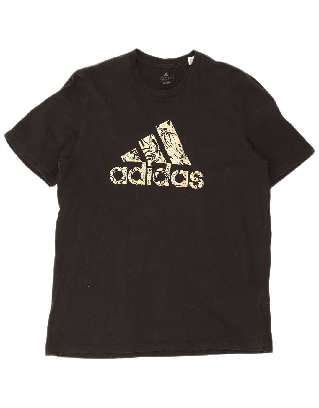 Adidas Mens Graphic T-Shirt Top Large Black Cotton
