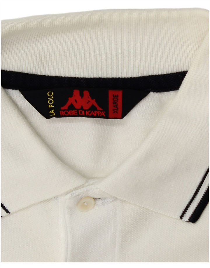 KAPPA Mens Polo Shirt XL White Cotton