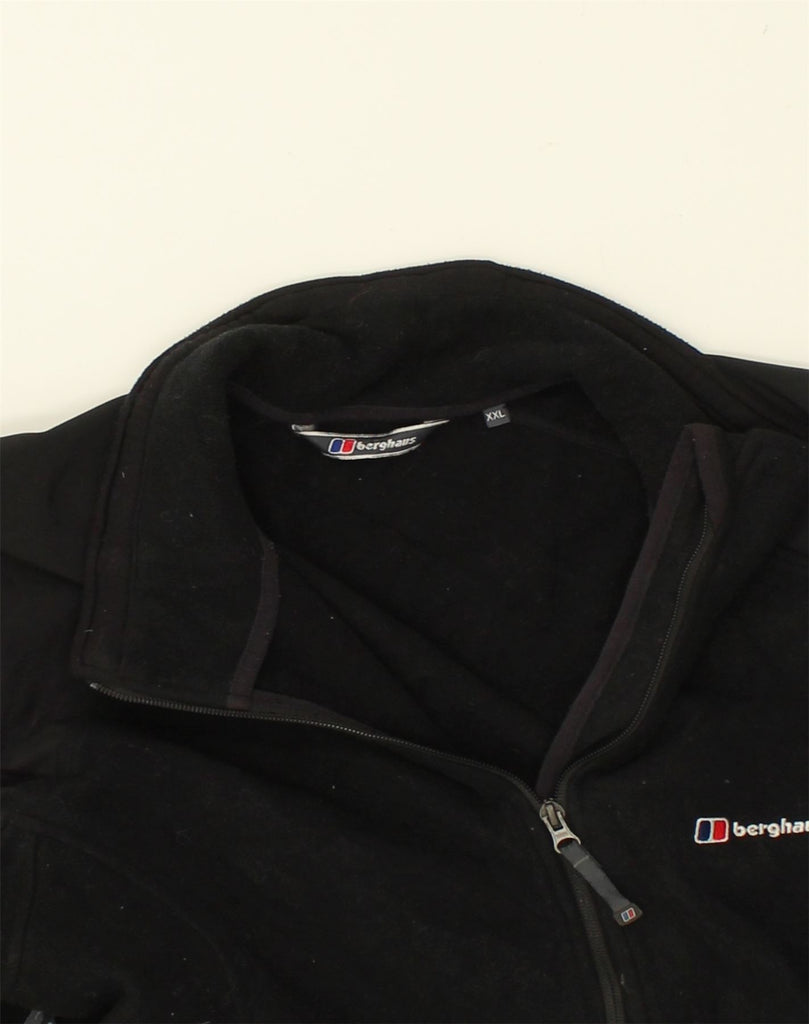 BERGHAUS Womens Tracksuit Top Jacket UK 20 2XL Black Polyester | Vintage Berghaus | Thrift | Second-Hand Berghaus | Used Clothing | Messina Hembry 
